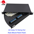 24 Cores 1u-19" Swing-out Rack Mount Fiber Optic Patch Panel